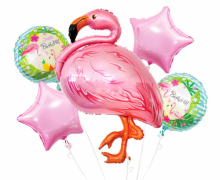 Balionų rinkinys, FLAMINGAS, 80 cm + 4x45 cm, 1 vnt.