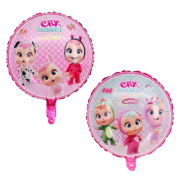 Balionas folinis, CRY BABIES, dvipusis, 45 cm, 1 vnt.