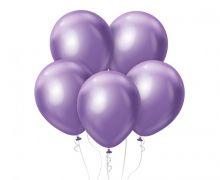 Chrominis balionas, 30 cm, violetinis