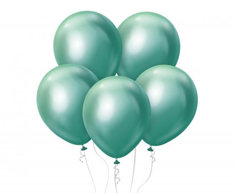 Chrominis balionas, 30 cm, žalias