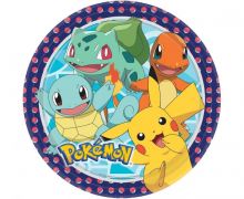 Vienkartinės lėkštutės, POKEMONAI, 23 cm, 8 vnt.