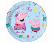 Vienkartinės lėkštutės, KIAULYTĖ PEPPA, 23 cm, 8 vnt.
