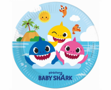 Vienkartinės lėkštutės, BABY SHARK, 23 cm, 8 vnt.