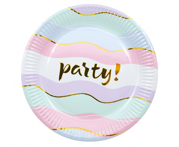 Vienkartinės lėkštutės, PARTY, 20 cm, 8 vnt.