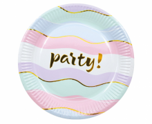 Vienkartinės lėkštutės, PARTY, 20 cm, 8 vnt.