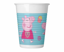 Vienkartiniai puodeliai, plastikiniai, KIAULYTĖ PEPPA, 8 vnt.