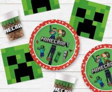 Vienkartinės lėkštutės, MINECRAFT, 23 cm, 8 vnt.