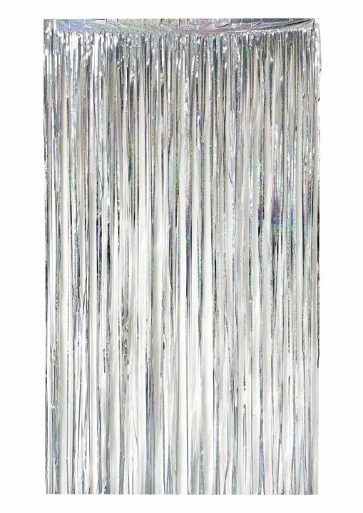 Dekoracija, LIETUTIS, SIDABRINIS, holografinis, 100x200 cm, 1 vnt.