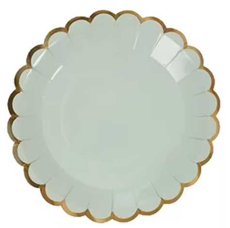 Vienkartinės lėkštutės, ŽALIOS, 18 cm, 8 vnt.