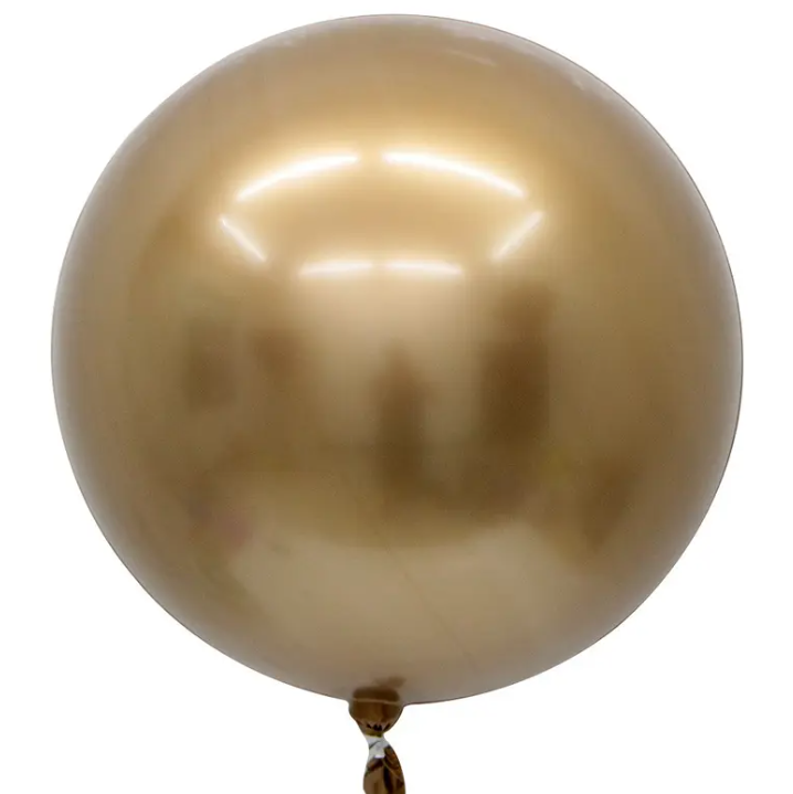 Perlamutrinis auksinis BUBBLE (BOBO) balionas, 70 cm