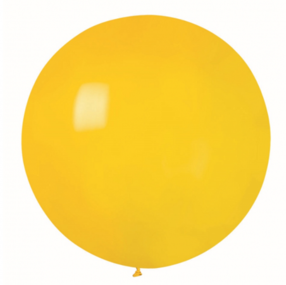 Didelis BUBBLE balionas, 80 cm, geltonas