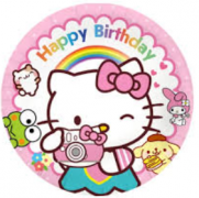 Vienkartinės lėkštutės, HELLO KITTY, 23 cm, 10 vnt.