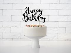 Torto dekoracija, HAPPY BIRTHDAY, 22 cm, 1 vnt.