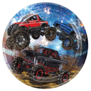 Vienkartinės lėkštutės, MONSTER TRUCK, 23 cm, 10 vnt.