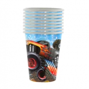 Vienkartiniai puodeliai, MONSTER TRUCK, 10 vnt.