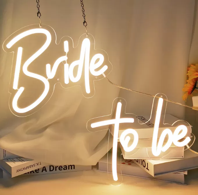 LED užrašas, BRIDE TO BE, 1 vnt.