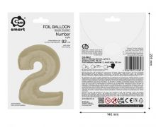 Balionas folinis, SKAIČIUS 2, 92 cm, matinė latte sp., 1 vnt.