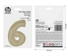 Balionas folinis, SKAIČIUS 6, 92 cm, matinė latte sp., 1 vnt.