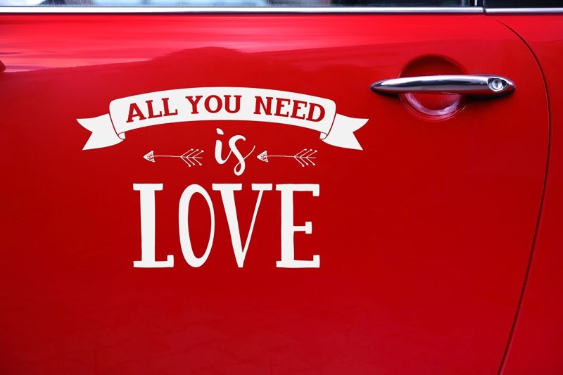 Lipdukų rinkinys, ALL YOU NEED IS LOVE, 46x31 cm, 1 vnt.