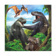 Vienkartinės servetėlės, DINOZAURAI 3, 33x33 cm, 20 vnt.