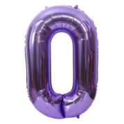 Balionas folinis, SKAIČIUS 0, 85 cm, violetinis, 1 vnt.