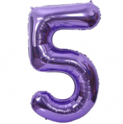 Balionas folinis, SKAIČIUS 5, 85 cm, violetinis, 1 vnt.
