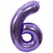 Balionas folinis, SKAIČIUS 6, 85 cm, violetinis, 1 vnt.