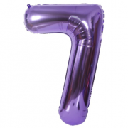 Balionas folinis, SKAIČIUS 7, 85 cm, violetinis, 1 vnt.