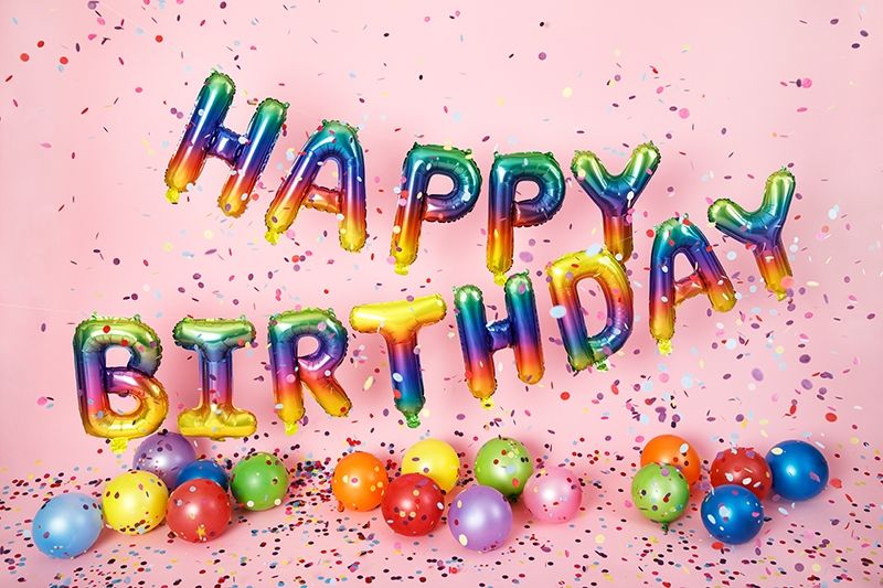 Balionai foliniai, užrašas HAPPY BIRTHDAY, 1 vnt.