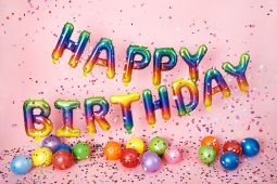 Balionai foliniai, užrašas HAPPY BIRTHDAY, 1 vnt.