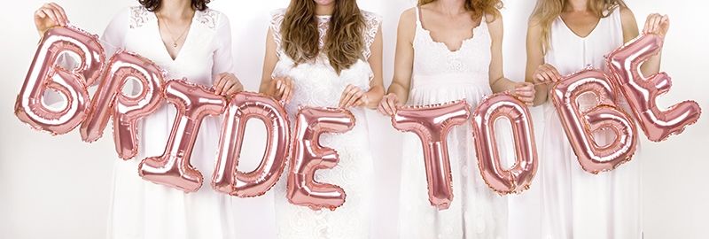 Balionai foliniai, užrašas BRIDE TO BE, 340x35cm, 1 vnt.