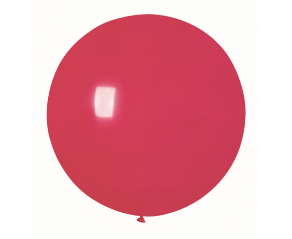 Didelis BUBBLE balionas, 85 cm, raudonas pastelinis
