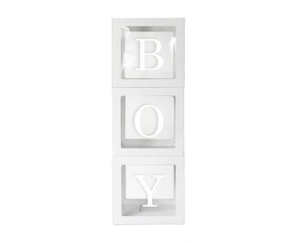 Balionų dėžutės, BOY, 30 cm, 3 vnt.
