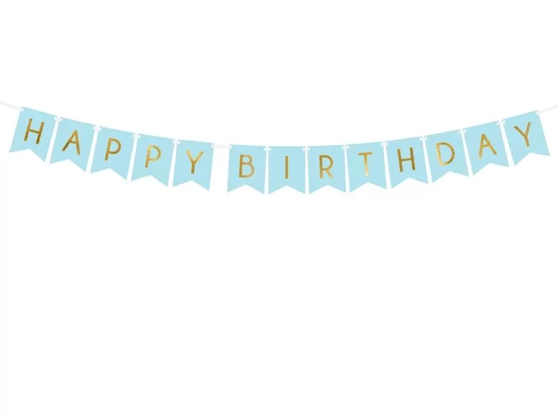 Pakabinamas užrašas, HAPPY BIRTHDAY, 1 vnt.