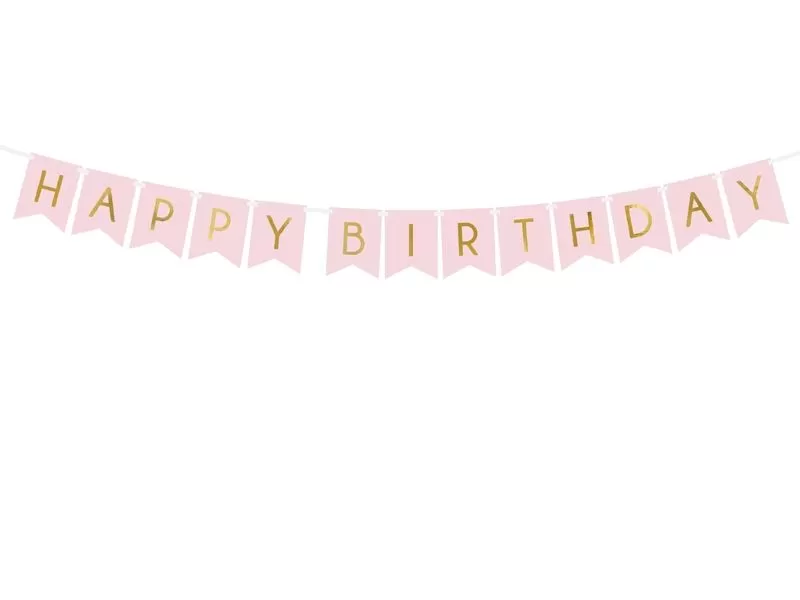 Pakabinamas užrašas, HAPPY BIRTHDAY, 1 vnt.