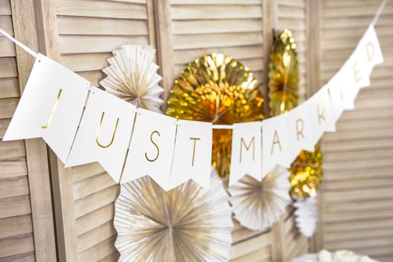 Pakabinamas užrašas, JUST MARRIED, 1 vnt.