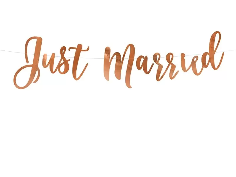 Pakabinamas užrašas, JUST MARRIED, 1 vnt.