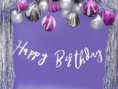Pakabinamas užrašas, HAPPY BIRTHDAY, 1 vnt.