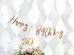 Pakabinamas užrašas, HAPPY BIRTHDAY, 1 vnt.