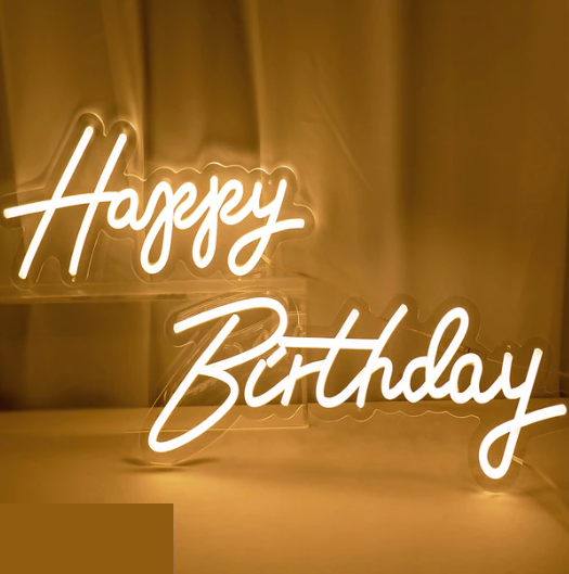 LED UŽRAŠAS, HAPPY BIRTHDAY