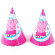 Gimtadienio kepurėlės, KIAULYTĖ PEPPA, 6 vnt.