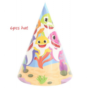 Gimtadienio kepurėlės, BABY SHARK, 6 vnt.