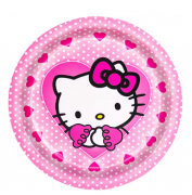 Vienkartinės lėkštutės, HELLO KITTY, 23 cm, 10 vnt.