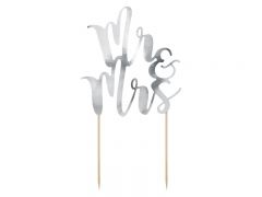 Torto dekoracija, MR & MRS, 25 cm, 1 vnt.