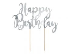 Torto dekoracija, HAPPY BIRTHDAY, 22 cm, 1 vnt.