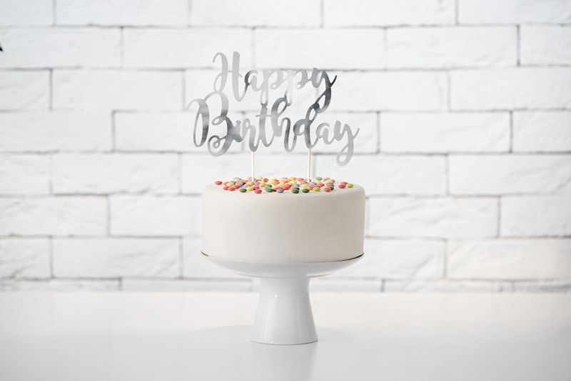 Torto dekoracija, HAPPY BIRTHDAY, 22 cm, 1 vnt.