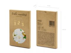 Stalo numeriai, 1-20, 7x12 cm, 20 vnt.