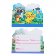 Gimtadienio kvietimai, POKEMONAI, 10 vnt.