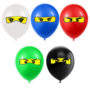 Dekoruotų balionų rinkinys, LEGO NINJAGO tematika, 30 cm, 10 vnt.