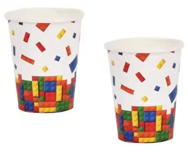 Vienkartiniai puodeliai, LEGO, 10 vnt.